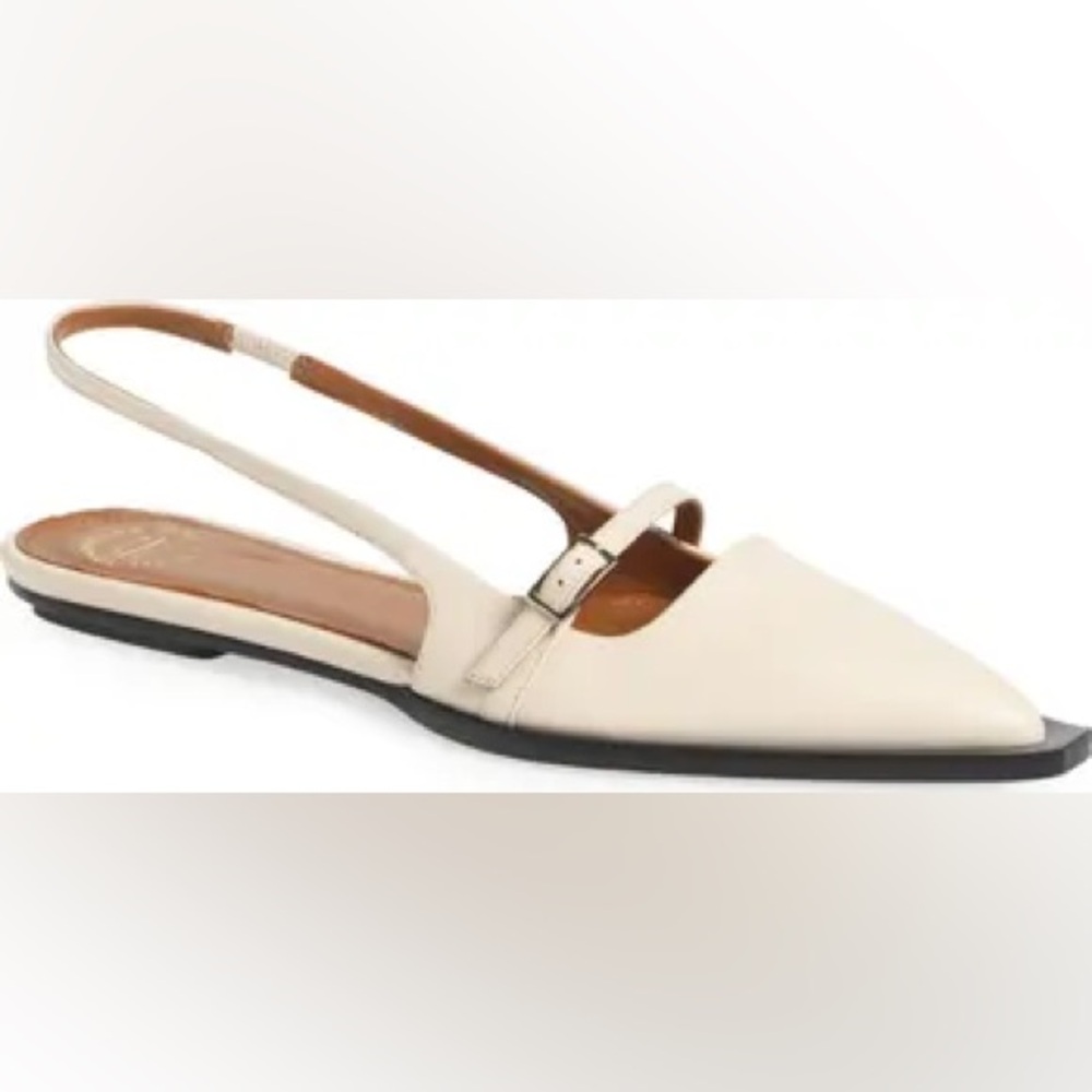 ATP Atelier Cortina Slingback Pointed Toe Flat Sz 37, 6.5 US